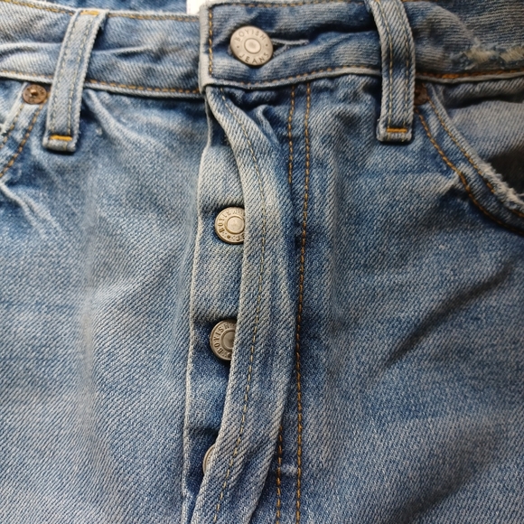 Free People Boyish by Her Corey Sz 28 Distressed Denim Skirt - Picture 10 of 15